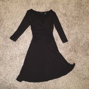 NY & Co Dark Brown Flowy Dress